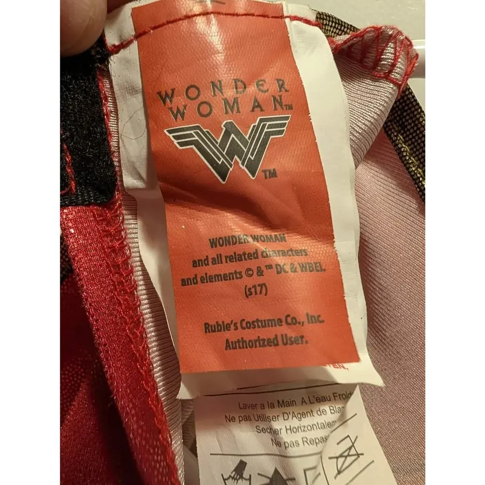 Girls Rubie's DC Comics Wonder Woman Dress Halloween Costume Size S (4-6) - Picture 6 of 9